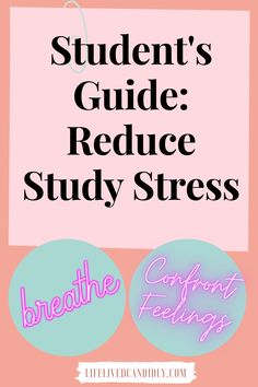 Positive guide to reducing study stress for students! Student Guide, Mental Health Disorders