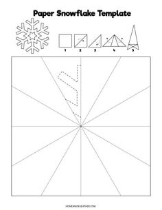 a paper snowflake template for kids to make