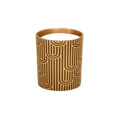 a candle holder with an art deco design on it