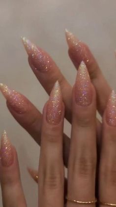 Nye Nails, New Years Eve Nails, Sparkle Nails, New Year's Nails, Nail Arts, Long Acrylic Nails, Stiletto Nails, Cute Acrylic Nails, Acrylic Nail Designs