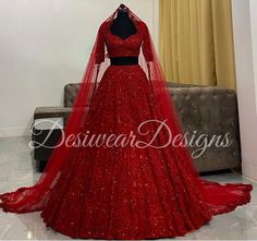 Made to Order/Measurement/Custom Order Lehenga - Color : Red - Fabric : Embroidered net - Fully flared paneled lehenga - Embroidered  Blouse -  Net Dupatta with Border - Drawstring closure with Tassels - - It can be customize in any design or size  PLEASE NOTE: BUYERS ARE RESPONSIBLE FOR ANY CUSTOMS AND IMPORT TAXES THAT MAY APPLY. This is a made to order product. If you opt for 'Made To Measurement Option', we will provide a measurement template and you can share the measurements likewise. If you want to opt for 'Standard Size', Please refer to the size chart provided in the listing. Shipping: Standard Shipping is done by DHL ecommerce and it mostly takes 2 to 3 weeks to deliver after dispatch. Express Shipping is done by DHL express and it mostly delivers within a week after dispatch. Fa Red Colour Lehenga, Sangeet Outfit Bridal, Outfit Indian Wedding, Red Lengha, Dupatta Bridal, Red Bridal Lehenga, Wedding Seasons, Outfit Indian, Sangeet Outfit