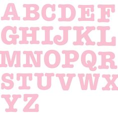 the letters and numbers are pink with white lettering on it, including one for each letter