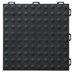 a black mat with circles on it