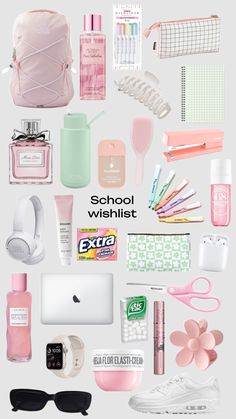 Schul Survival Kits, Middle School Essentials, School Emergency Kit, School Wishlist, School Backpack Essentials, Preppy School Supplies, Studera Motivation, School Survival Kits, Pretty School Supplies