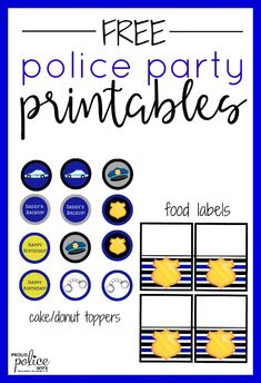 the police party printables are great for kids to use