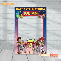 a birthday card with toy story characters on it