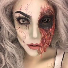 Inspiration Makeup Halloween Fantasy Gore Makeup, Makeup Drawing, Halloween Tutorial, Holloween Costume, Halloween Makeup Scary