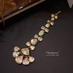 Haseena Moissanite Polki Meena Maangtika Indian Jewelry Earrings, Bridal Jewelry Collection, Wedding Jewellery Collection, Bridal Fashion Jewelry, Polki Jewellery, Bangles Jewelry Designs