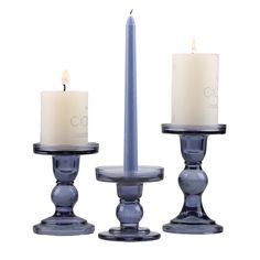 PRICES MAY VARY. 【Candle Stands Quality】Made of lead-free glass with high transparency, this candle holder is clear, glittering, and not easy to get yellow, thickened bottom, durable and wear-resistant. 【Set of 3 Candlesticks】The candleholders have the same opening top diameter of 3.3'', Inner diameter 3'', middle hole diameter 0.98'', base diameter: 3.1’‘; Three different height: 3.3"-4.5"-5.5", Candles Not Included. 【Dual Purpose】The pillar /taper candle holders fits both taper candle and tea Tea Lights Centerpieces, Glass Candle Stand, Elegant Table Centerpieces, Blue Candlesticks, Candle Stands, Candle Pedestal, Elegant Centerpieces, Candle Light Dinner, Glass Candle Holder