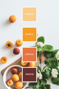 the color scheme is orange, brown, and yellow with some peaches in it