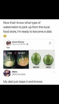 two watermelons are shown on the twitter page