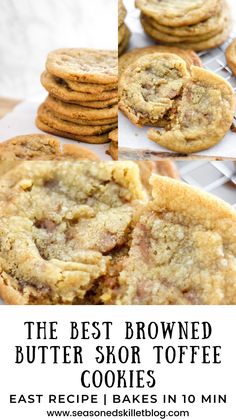 the best browned butter shop toffe cookies