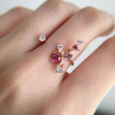 Cincin Diy, Tourmaline Engagement Ring, Morganite Engagement Ring, Rose Engagement Ring, Tourmaline Ring, 3 Carat, Pretty Jewellery, Unique Engagement Rings, Morganite