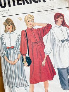 Butterick Sewing Pattern 4821 - Misses Maternity Dress, Tunic, and Pants (Size 8) Discover the versatility of Butterick Sewing Pattern 4821, offering a range of stylish options for maternity wear. This vintage sewing pattern, cut to Size 8, includes patterns for a charming dress, a trendy tunic, and comfortable pants, making it perfect for expectant mothers seeking both fashion and comfort. **Key Features - **Maternity-Friendly Designs The pattern features designs tailored specifically for mater Maternity Pants Pattern, Maternity Dress Pattern, Pattern For Dress, Maternity Sewing Patterns, Maternity Sewing, Tunic And Pants, Vintage Maternity, Trendy Tunic, Maternity Tunic