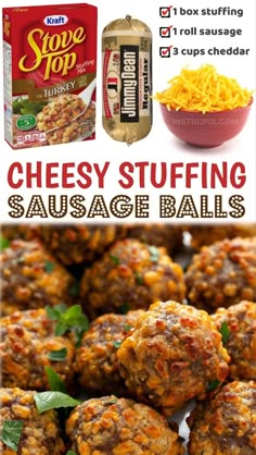 cheesy stuffed sausage balls are the perfect appetizer for game day