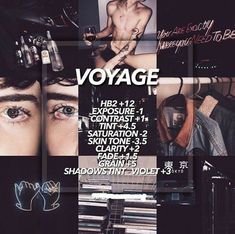 a collage of various images with the words voyage