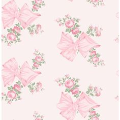 Purchase AST4169 LoveShackFancy Rosa Beaux Pink Mint Large Bow Spot Pink Mint A-Street Prints Wallpaper Spot Wallpaper, Spotted Wallpaper, Pastel Bows, Mint Wallpaper, Bow Wallpaper, Wallpaper For Sale, W Wallpaper, Cabbage Roses, Large Bow