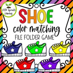 shoe color matching file folder game