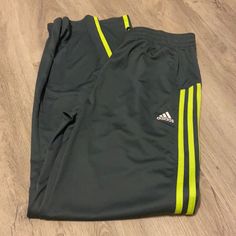 Brand New Adidas Sweat Pants Adidas Green Bottoms For Streetwear, Green Adidas Sporty Pants, Adidas Green Sporty Pants, Adidas Jogging Pants With Pockets, Adidas Green Sportswear Bottoms, Green Adidas Cotton Bottoms, Adidas Gray Sports Bottoms, Adidas Gray Bottoms For Sports, Adidas Sports Pants In Gray