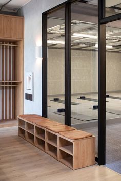 Brutalist-inspired Yoga Studios Design, Industrial Yoga Studio, Hot Yoga Studio Design, Small Fitness Studio, Dance Studio Design Interiors, Yoga Center Design, Yoga Studio Design Interiors, Small Yoga Studio Design, Yoga Studio Aesthetic