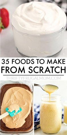 there are three pictures with the words 3 foods to make from scratch