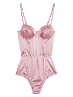 Find FLEUR DU MAL Satin Bullet Bodysuit on Editorialist. rose pink stretch silk underwire cup adjustable shoulder straps rear zip fastening Just a reminder that this piece must be tried on over your own garments.