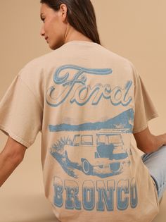 Rev up your style with the Ford Bronco Graphic Tee. Featuring a classic Bronco design, this tee offers a vintage vibe perfect for any adventurer. Classic Bronco, Cute Country Outfits, Vintage Vibe, Ford Bronco, Altar'd State, Country Outfits, Oversized Tee