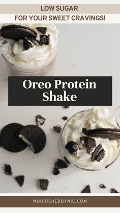 Oreo Protein Shake The Best Protein Shakes, Ghost Oreo Protein Powder Recipes, Healthy Cookies And Cream Shake, Ghost Oreo Protein Recipes, Cookies N Cream Protein Shake, Oreo Cheesecake Protein Shake, Cookies And Cream Smoothie, Cookies And Cream Protein Shake, Quick Protein Shakes