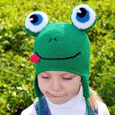 Handmade novelty beanie styles. Acrylic yarn and eco-fill Hand wash only. Frog hat. Funny balaclava with frog eyes. The most trendy hat. Be brave, stand out :) This cute fluffy hat is crocheted from  yarn. This is a handmade crochet Hat Beanie This would make a great gift for that special someone or for yourself. Also, it is a great addition to Collectors. This would make a special gift because it is handmade and made to order. All items are shipped via priority airmail with the tracking number. Crochet Hat Kids, Crazy Frog, Frog Crochet, Frog Hat, Toddler Beanie, Trendy Hat, Beanie Style, Crochet Beanie, Baby Hat