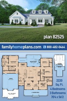 the floor plan for this house is very large and has two master suites on each side