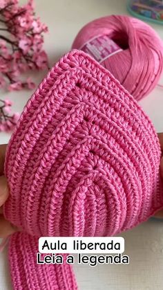 the yarn is pink in color