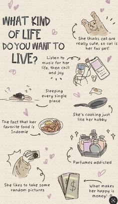 a poster with words and pictures on it that says what kind of life do you want to live?