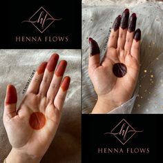 henna flows's logo and hand with gold flecks on the palm