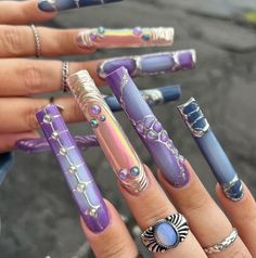 Light Purple Nail Designs, Light Purple Shades, Pastel Purple Nails, Purple Nail Design, Lilac Nails Design, Light Purple Nails, Dark Purple Nails, Crazy Nail Art, Purple Nail Designs