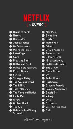 the netflix list for netflix lovers