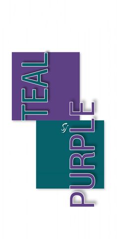 purple and teal logo with the word'eat'in white letters on two separate squares