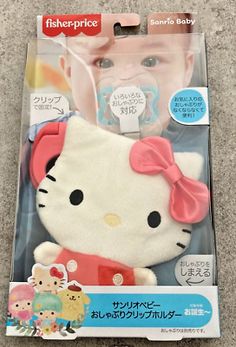 Hello Kitty Fisher Price Sanrio Baby Pacifier Clip Holder  | eBay Hello Kitty Baby Stuff, Cute Baby Things, Hello Kitty Baby Shower, Barbie Party Decorations, Pacifier Clip Holder, Room Neutral, Hello Kitty Baby, Baby Wishlist, Baby Room Neutral