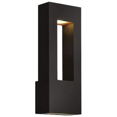 an outdoor wall light that is black