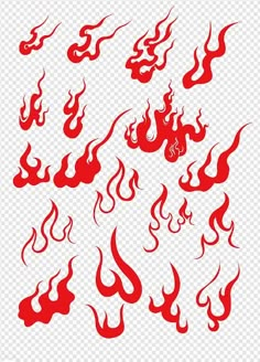 red fire flames on a white background clip art, hd png downloads for free