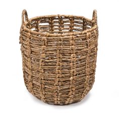 Hide away extra throw blankets, workout equipment, or toys with our coastal inspired handwoven basket. With a capacity of up to 22 lbs. this basket is the perfect addition to any busy bohemian home. This basket is a stylish way to organize your space. Color: Natural. Japandi Bedroom Ideas, Iron Storage, Basket With Handles, Wood Basket, Clutter Free Home, Hamper Basket, Workout Equipment, Hand Woven Baskets, Basket Shelves