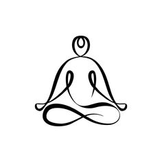 a person sitting in the lotus position with their legs crossed and eyes closed royalty illustration