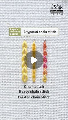 the three types of chain stitch