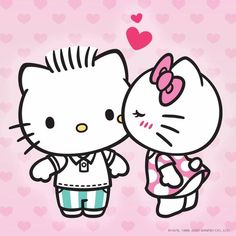 Kitty Kisses, Hello Kitty Aesthetic, Kitty Drawing, Hello Kitty Drawing, Hello Kitty Art, Cat Valentine