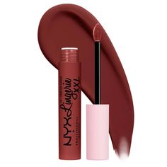 XXL Matte Liquid Lipstick | NYX Professional Makeup Black Liquid Lipstick, Nyx Lip Lingerie, Nyx Lingerie, Nyx Lip, Brown Lipstick, Lip Shapes, Manicure Y Pedicure, Nyx Professional Makeup, Natural Lips