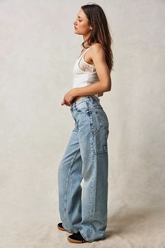 We The Free Tinsley Baggy High-Rise Jeans | Free People Jeans Free People, High Rise Jeans, Boho Clothing, Boho Outfits, Sewing Patterns, Free People, High Rise, Sewing, Pattern