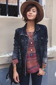 Outfits For Short Hair, Boho Mode, Mode Boho, Bob Haircut, Estilo Boho, Looks Style, Mode Inspiration, Hippie Style, Street Styles