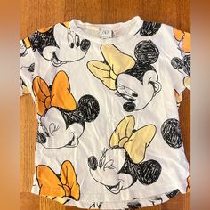 Zara, Baby Disney Toddler Shirt, Minnie Mouse Never Worn No Tags Size 45. Toddler Disney Shirts, Kids Disney Shirts, Disney Toddler, Disney T Shirt, Zara Baby, Disney T, Zara Shirt, Disney Shirt, Disney Tshirts