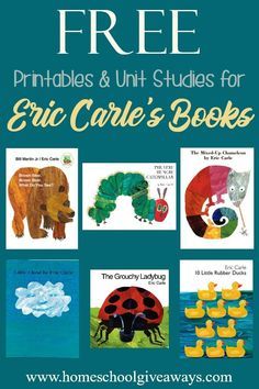 the very hungry caterpillar free printables and unit studies for eric care's books