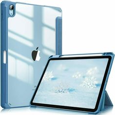 an ipad case is shown with the cover open and it's side facing up