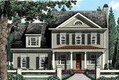 this is an artist's rendering of these victorian style house plans for the future